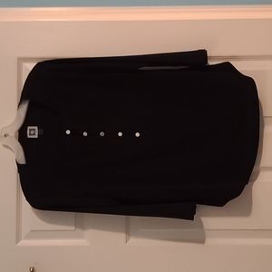Black Anne Klein 3/4 Sleeve Shirt Small